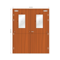 Français FD30 Portes en bois de feu en bois personnalisées en bois personnalisé pour résidentiel